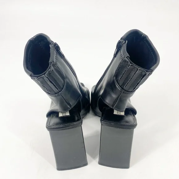 Steve Madden Transfer Peep Toe Bootie Sz 8.5 - Picture 5 of 7